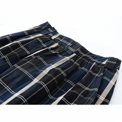 Aラインチェックスカート X-365