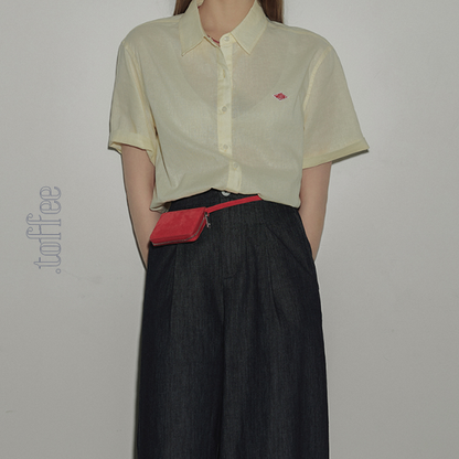 ストライプヘムワイドデニムパンツ　Z00394