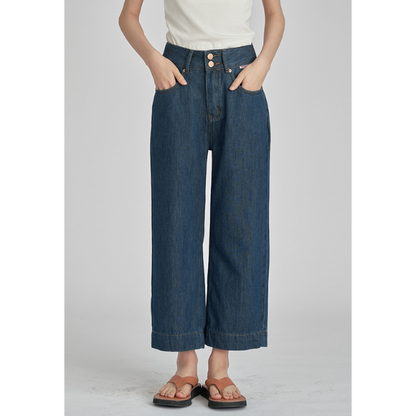 【2color】ウォッシュド ワイドレッグジーンズ Z00177