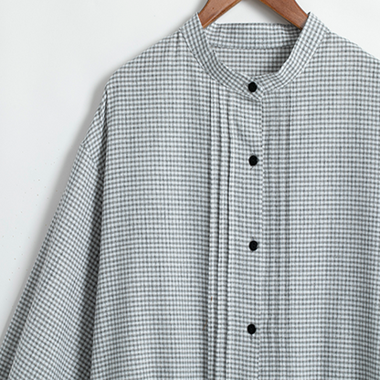 【2color】ギンガムチェックシャツワンピース　Z00584