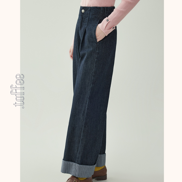 ハイウエストワイドバギーパンツ　《Z00733》