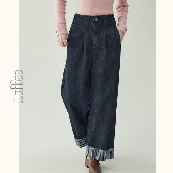 ハイウエストワイドバギーパンツ　《Z00733》