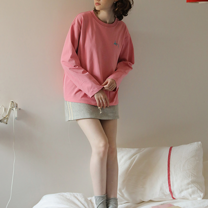 クルーネックプリントロングTシャツ　Z00441