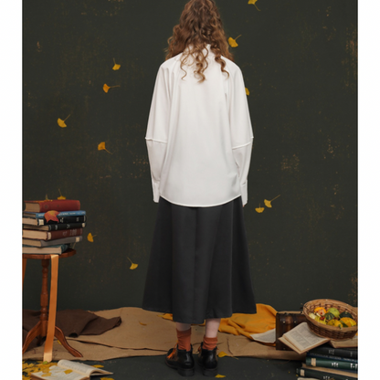 【２color】フォックスボタンシャツ w-033