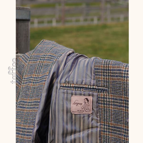 グレンチェック柄 テーラードジャケット　《Z00769》