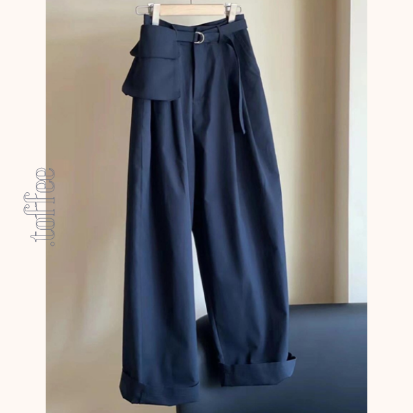 ウエストポーチ付きロングカジュアルパンツ　Z00415