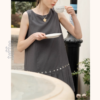 ノースリーブショートプリーツワンピース《Z00875》