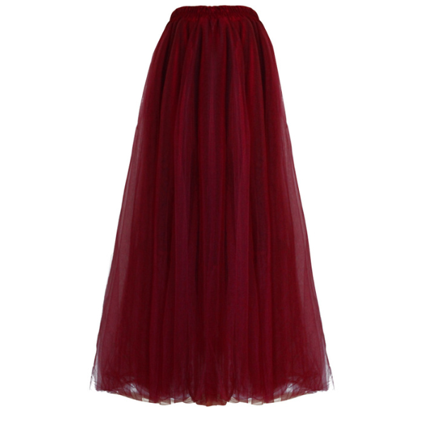 【2color】メッシュフェアリーロングスカート Z00189