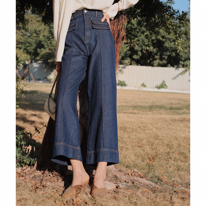 ダブルフラップワイドデニム w-151