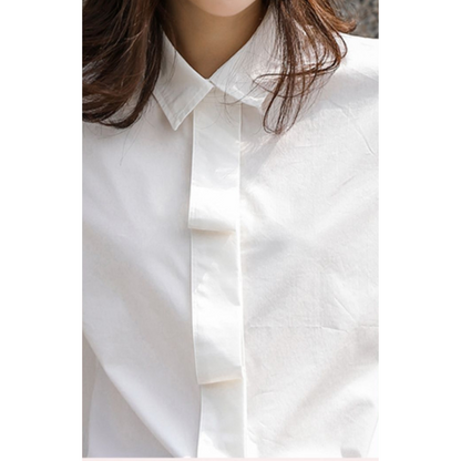【4color】プリーツデザインシャツ X-033