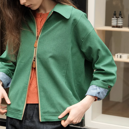 ショート丈グリーンジャケット《Z00874》