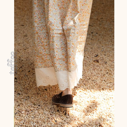 小花柄ブラウス＆ロングスカートセットアップ《Z01048》