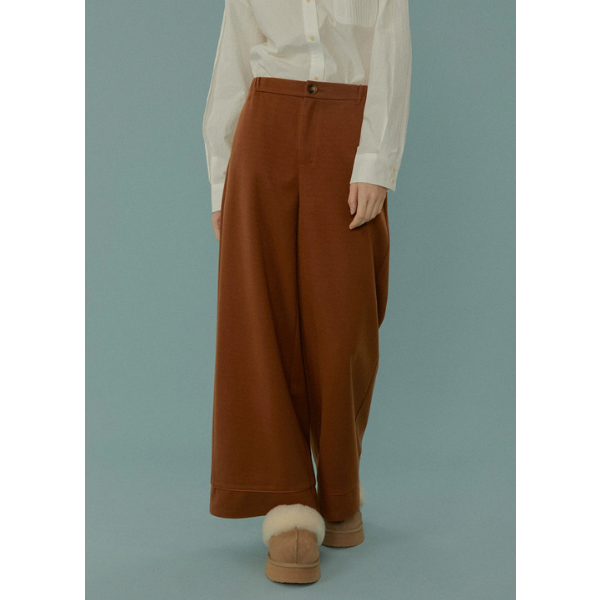 【2color】フレンチハイウエストワイドレッグパンツ Z00044