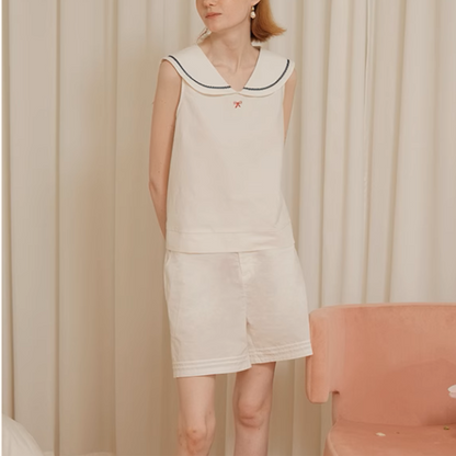 マリンライクノースリーブトップ《Z00984》