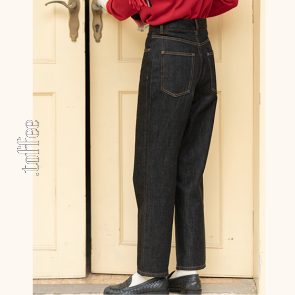 コットンストレッチストレートデニムパンツ　《Z00647》