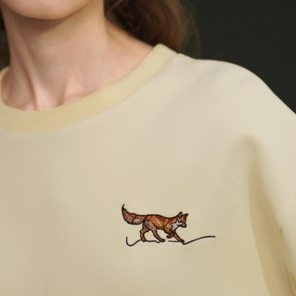 【２color】フォックス刺しゅうのバッグスリーブトップス AU-463