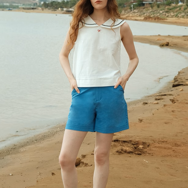 マリンライクノースリーブトップ《Z00984》