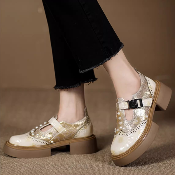 【2color】パール煌めくレトロメリージェーン《Z01343》