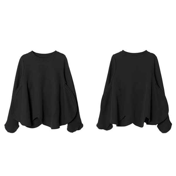 花びらカットのピコ刺繍スウェット《Z01357》