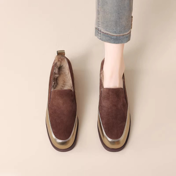 【2color】内側もこもこ大人ローファー《Z01321》