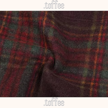 リボン留めタータンのAラインセーラーコート《Z01356》